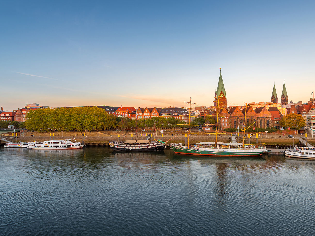 Ausblick auf die Bremer Altstadt aus den Räumen des Gästehauses