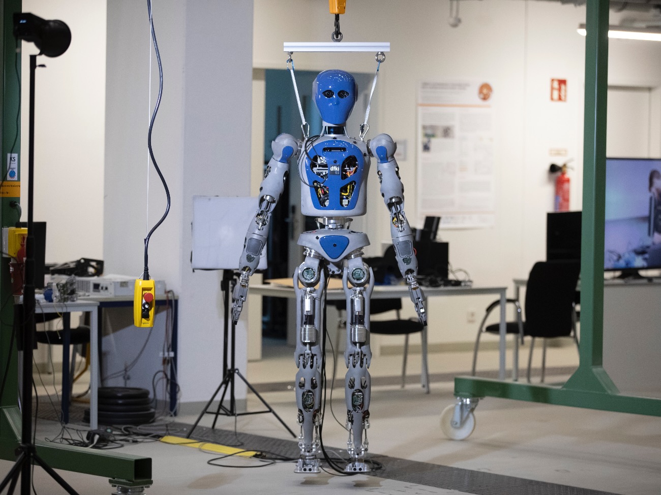 A picture of the RH5 humanoid robot standing upright.
