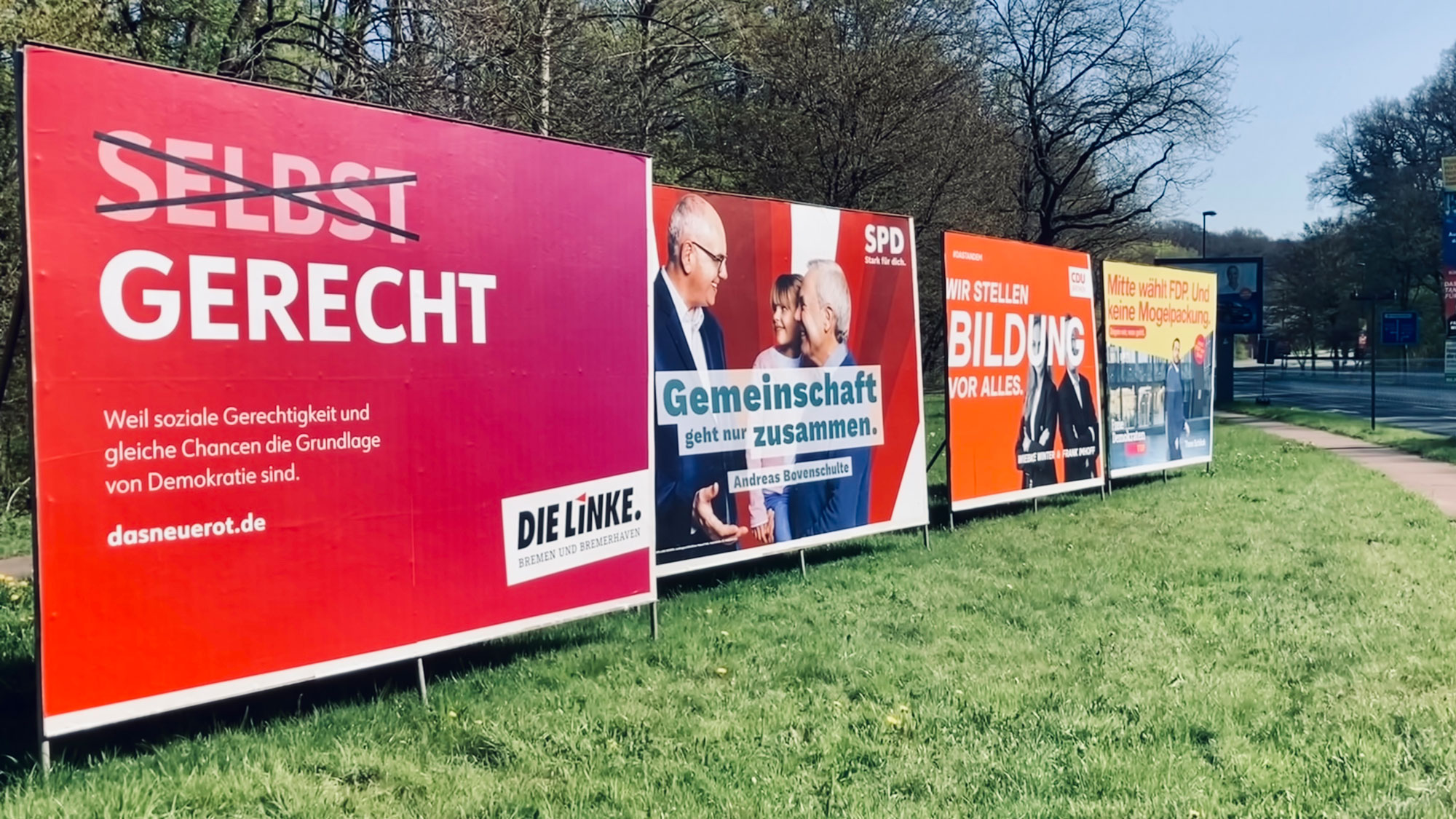 Plakate für den Wahlkampf