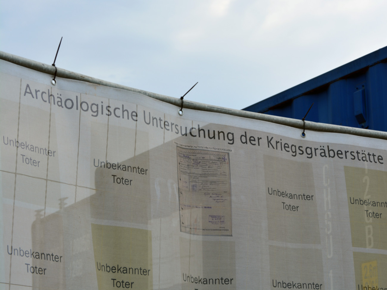 Informationsschild der Archäologischen Untersuchung