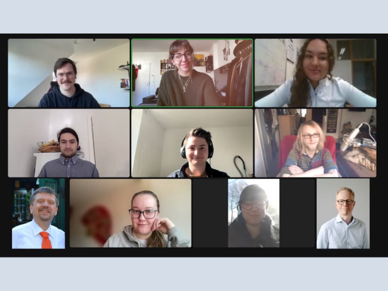 The ThemaTalkers group in an online conference